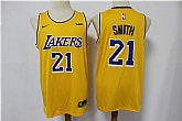 Lakers 21 J.R. Smith Yellow Nike Swingman Jersey,baseball caps,new era cap wholesale,wholesale hats